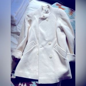 Vintage Herman Kay 1940s 1950s white Womens wool coat